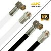 TV Antennenkabel Koaxkabel RG6 Winkel Kupplung / F-Stecker 1-50 Meter 135dB HD 4K 8k HQ 7mm