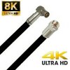 TV Antennenkabel Koaxkabel RG6 Winkel Stecker F-Stecker 135dB HD 4K 8k HQ 7mm Schwarz 2 Meter