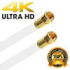 Satkabel Antennenkabel Koaxkabel RG6 Goldstecker 1-50 Meter 135dB HD 4K 8k HQ 7mm Weiß