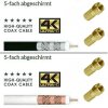 Lokmann Satkabel Antennenkabel Koaxkabel RG6 Stahl Kupfer Gold Edition 1-50 Meter 135dB HD 4K 8k HQ 7mm