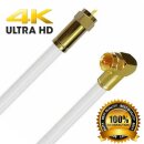 Satkabel Antennenkabel Koaxkabel RG6 Gold Edition Gerade / Winkel 1-50 Meter 135dB HD 4K 8k HQ 7mm