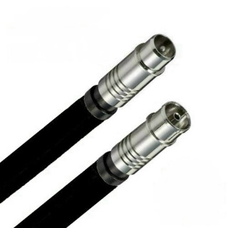 TV Antennenkabel Koaxkabel RG6 Koax Stecker Koax Kupplung 135dB HD 4K 8k HQ 7mm Schwarz 11m