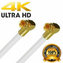 Satkabel Antennenkabel Koaxkabel RG6 Gold Edition Winkel / Winkel 1-50 Meter 135dB HD 4K 8k HQ 7mm