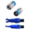 F-Stecker 7mm Cabelcon F-6-TD Self Install 5.1 Nitin + Cabelcon Kabelabisolierer RG 6/59 mit Maulschlüssel