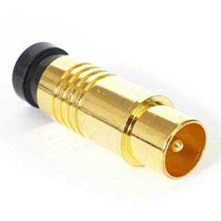 Koaxial TV Stecker Kompressionsstecker Gold 7mm HQ Qualität 10x Stück