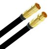 Antennenkabel TV Kabel 135 dB HD 4K HQ Koaxial Kupplung / Koaxial Stecker 7mm Schwarz Goldstecker