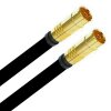 Antennenkabel TV Kabel 135 dB HD 4K HQ Koaxial Kupplung / Koaxial Kupplung 7mm Schwarz Goldstecker