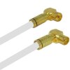 TV Antennenkabel Koaxkabel RG6 Winkel Gold Stecker / Winkel Gold Kupplung135dB HD 4K 8k HQ 7mm Weiß 5 Meter