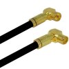 TV Antennenkabel Koaxkabel RG6 Winkel Gold Stecker / Winkel Gold Kupplung135dB HD 4K 8k HQ 7mm Schwarz 5 Meter