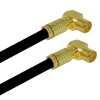 TV Antennenkabel Koaxkabel RG6 Winkel Gold Stecker / Winkel Gold Stecker 135dB HD 4K 8k HQ 7mm Schwarz 2 Meter