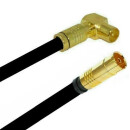 TV Antennenkabel Koaxkabel RG6 Winkel Gold Stecker / Gerade Gold Kupplung 1-50 Meter 135dB HD 4K 8k HQ 7mm