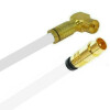 TV Antennenkabel Koaxkabel RG6 Winkel Gold Kupplung / Gerade Gold Stecker 1-50 Meter 135dB HD 4K 8k HQ 7mm