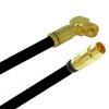 TV Antennenkabel Koaxkabel RG6 Winkel Gold Kupplung / Gerade Gold Stecker 135dB HD 4K 8k HQ 7mm Schwarz 2 Meter