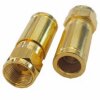 Kompressionszange Rot + Megasat Abisolierer + F-Kompressionstecker Gold Vollmetall für 7mm Kabel