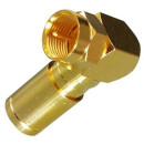 Kompressionszange Rot + Coax Profi Abisolierer + Winkel F-Kompressionsstecker Gold Vollmetall für 7mm Kabel