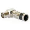 Winkel Kompressionsstecker Koaxial Stecker 7mm HQ Qualität 90° F-Stecker