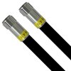 DELUXE PRO Koaxial Kabel SatKabel SCHWARZ 135dB 5-Fach geschirmt reines Kupfer Cabelcon F-6-TD 4.9 HQ Wasserdicht Stecker