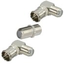 F-Quickwinkelstecker 90° + F-Verbinder Sat Kupplung...