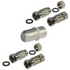 F-Stecker 7mm Wasserdicht HQ High Quality ClassA + F-Verbinder Sat Kupplung Buchse / Buchse