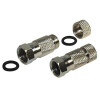 F-Stecker 7mm Wasserdicht HQ High Quality ClassA + F-Verbinder Sat Kupplung Buchse / Buchse