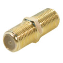 F-Stecker 7mm HQ Gold + F-Verbinder Gold HQ Sat Kupplung...