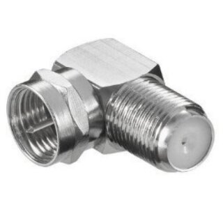 F-Winkelstecker 90° Stecker / Buchse F-Adapter F-Stecker F-Buchse TV HQ Qualität 1x Stück