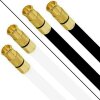 Sat Kabel Antennenkabel Koaxkabel 7mm S-Kupfer 135dB 5 Fach HD 4K 8k F-Quick Kompressionsstecker Gold HQ Qualität