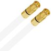 Fritz!Box Cable Vodafone Kabelanschluss Anschlusskabel HD 4K 8k F-Quick Kompressionsstecker Gold HQ Qualität Weiss 9 Meter