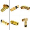 Gold Kompressionsstecker Vollmetall HQ Qualität