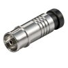 Kompressionsstecker Vollmetall HQ Qualität Koaxial TV Kupplung 6.8 bis 7.2mm 4x Stück