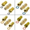 F-Stecker Twist-On Gold + F-Verbinder Gold Breite Mutter HQ Qualität