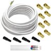 5m Quattro SAT Kabel Lokmann 100dB S-Kupfer CCS Innenleiter 4x 6,9 mm F-Stecker Gold Gummitüllen