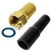 F-Stecker vergoldet + Gummitülle UV und Witterungsbeständig 7.4mm 8x F-Stecker 8x Gummitülle