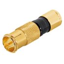 100m Megasat Koaxialkabel 135db 5 Fach + Kompressionszange + Abisolierer + F-Quick Kompressionsstecker 7mm Gold HQ