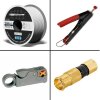 100m Megasat Koaxialkabel 135db 5 Fach + Kompressionszange + Abisolierer + F-Quick Kompressionsstecker 7mm Gold HQ