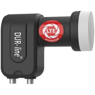 DUR-line Select 80cm Alu Sat Antenne + DUR-line Ultra Twin LNB 0.1dB 4K 8K LTE DECT Unterdrckung Rot