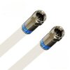 DELUXE PRO Koaxial Kabel SatKabel Weiß 135dB 5-Fach geschirmt reines Kupfer Cabelcon F-56 CX3 5.1 Wasserdicht Stecker