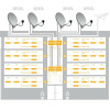 Unicable II Multischalter 8x16 Teilnehmer für Quattro LNB 4K 8K tauglich