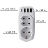 Mehrfachsteckdose Adapter mit USB Ladefunktion