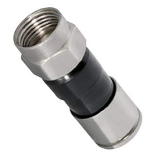 F-Kompressionstecker Vernickelt für 6.8mm - 7.4mm Kabel Wasserdicht F-Stecker HQ Qualität 10x Stück