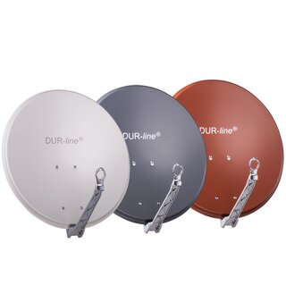 DUR-line Select 90cm Alu Sat Antenne + DUR-line Ultra Single LNB 0.1dB 4K 8K LTE DECT Unterdrckung Rot