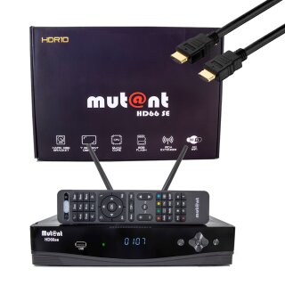 Mutant HD66 SE 4K UHD PVR WIFI E2 Receiver 1x DVB-S2 & 1x DVB-C/T2 Tuner Ohne Festplatte