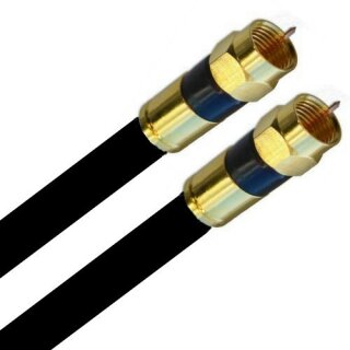 AC-Sat-Corner Satkabel Antennenkabel Gold Edition 135dB HD 4K 8k HQ 7mm Wasserdicht Schwarz 6 Meter