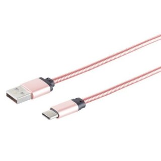 Schnellladekabel Schnell Datenkabel Rosegold High Quality 1 Meter für Huawei P10 Lite