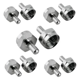 10x F-Abschluwiderstand 75 Ohm Breite Mutter