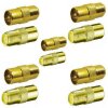 10x Adapter IEC Koax Stecker auf F-Buchse Verbinder Vergoldet