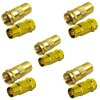 10x Adapter IEC Koax Stecker auf F-Stecker Antennenadapter Vergoldet