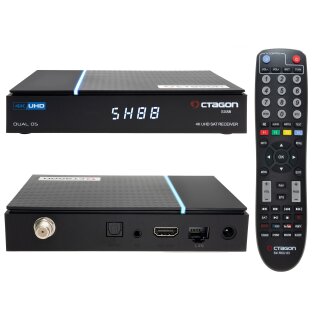 Octagon SX88 V2 4K UHD S2+IP Receiver H.265 1GB RAM 4GB Flash Stalker Multistream Schwarz