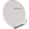 DUR-line DSA 40 Hellgrau Alu Sat Antenne Spiegel Schüssel 42cm + Ultra Quad LNB 0.1dB LTE Filter 4K