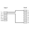 TAE auf RJ45 Western 8/8-Kupplung Adapter